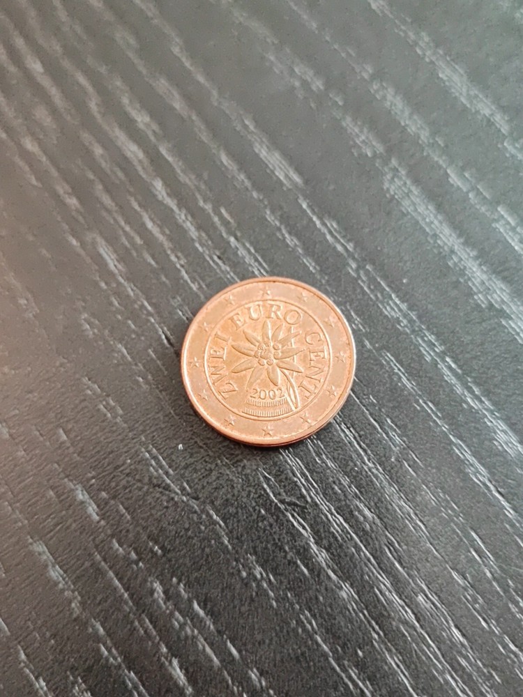 2 Euro Cent Coin Austria 2002 HTF