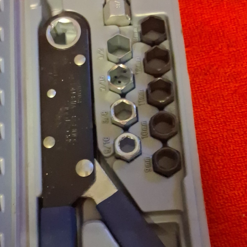 SPEC TOOLS Square Wrench Set Steel Multiple Sizes Metric/Standard 10 Pieces