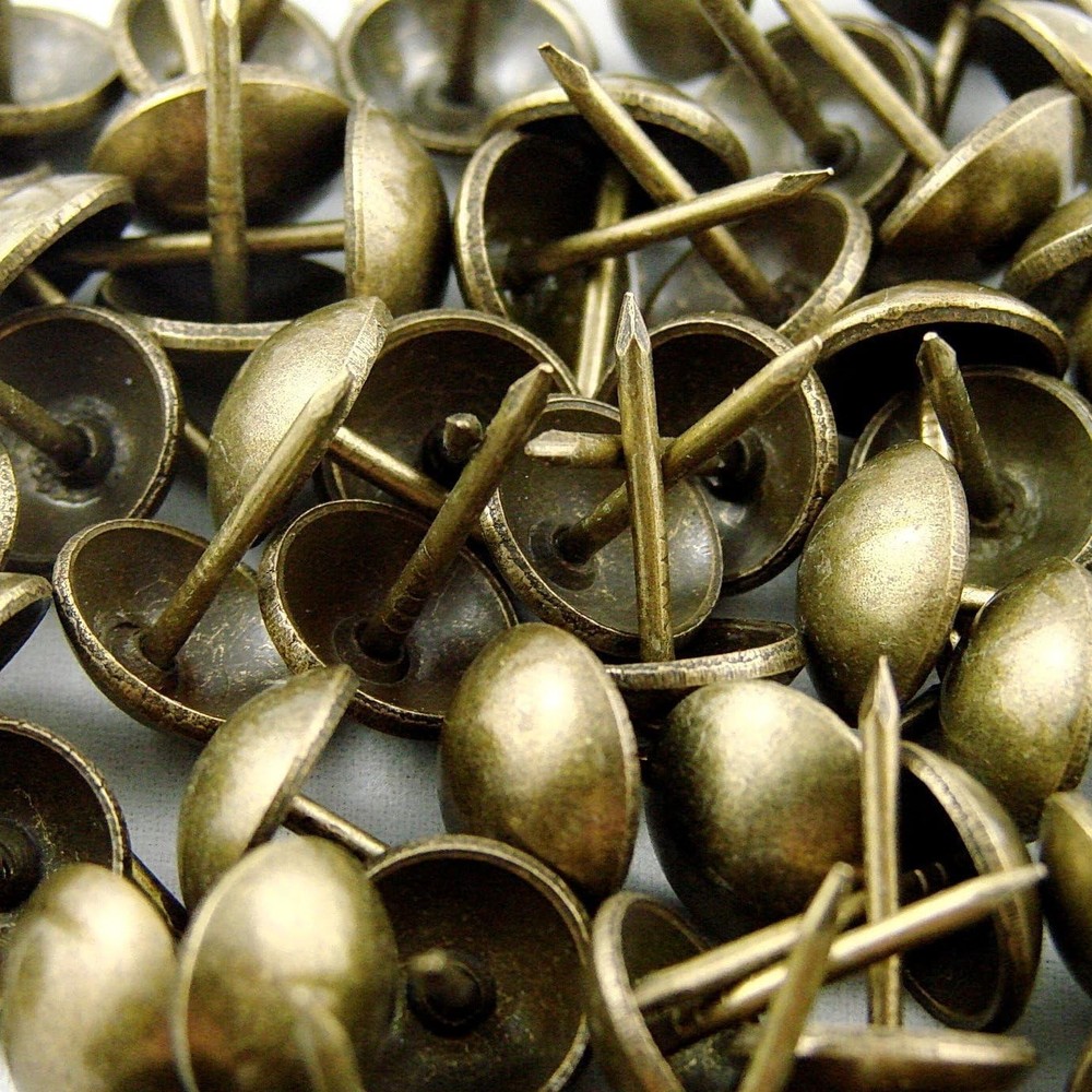 Decotacks 100 Pcs/Box Upholstery Tacks Nails ∅7/16" Head x 1/2"...