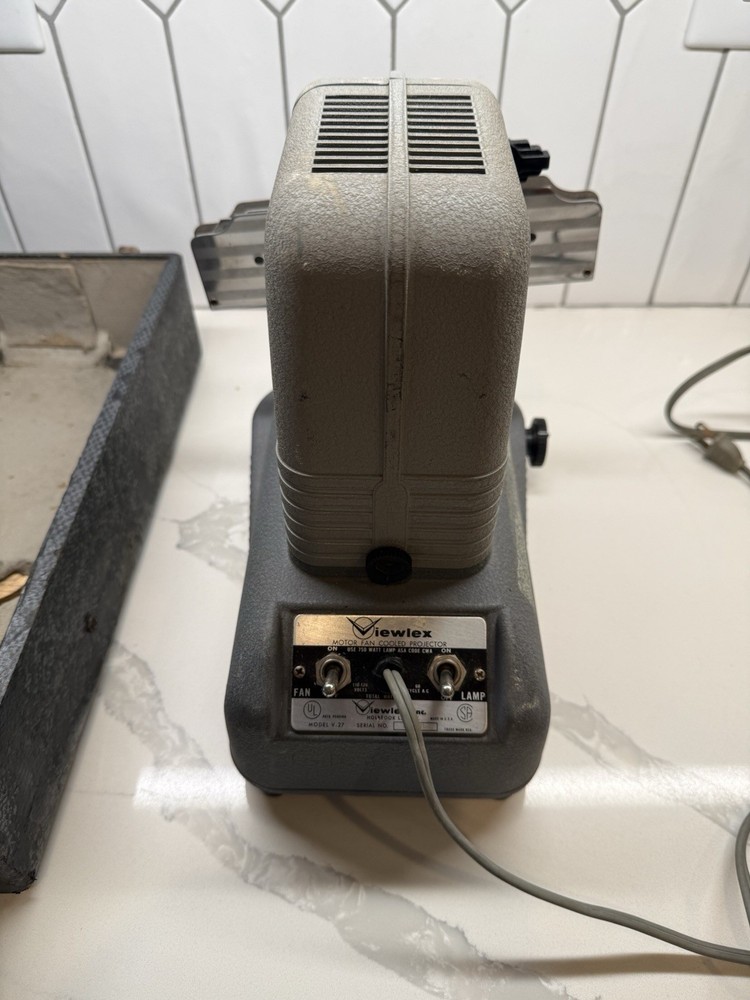 Viewlex V-27 Motor Fan Cooled Projector W/ Case - Read Description