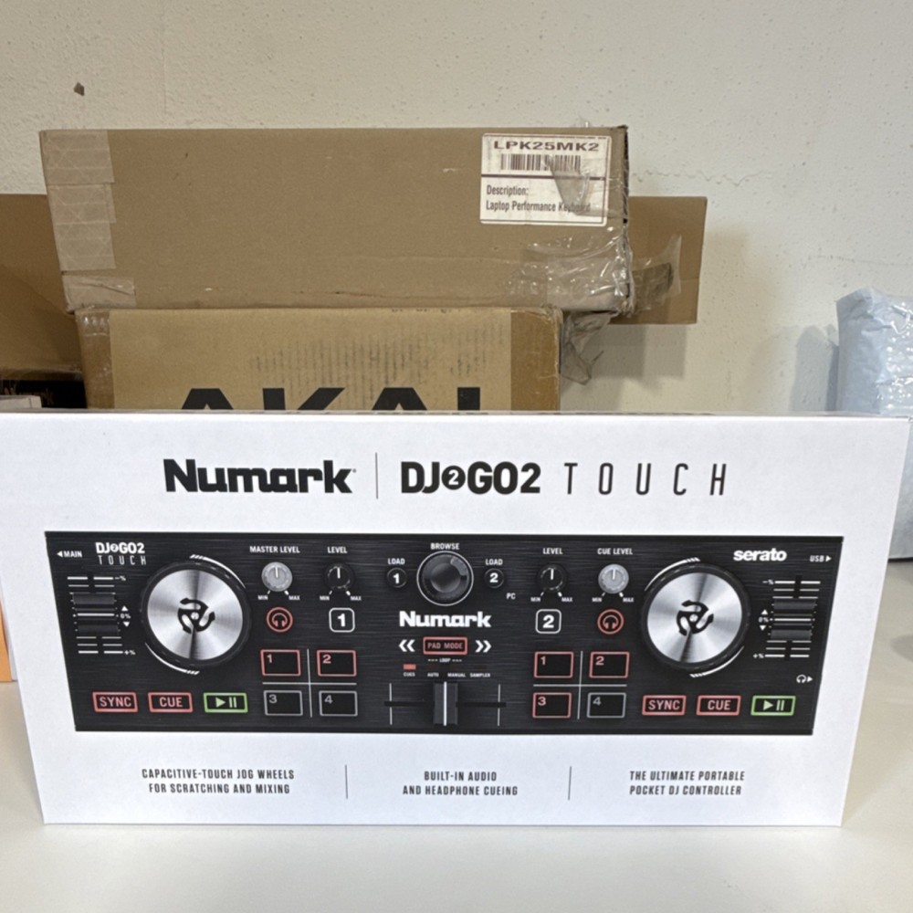 Numark DJ2GO2 Touch Portable Double Deck Controller Touch-Capacitive Jog Wheels
