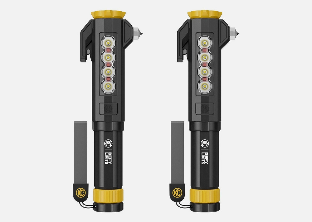 KC AutoLight 2-Pack Rechargeable Emergency Flashlight 1000 Lumens Magnetic Base