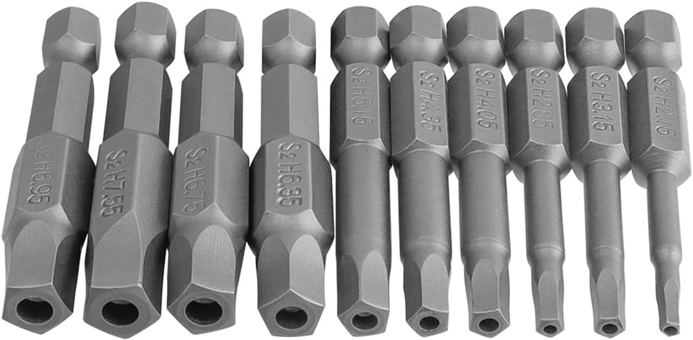 10 Pieces Torx Star 5 Point Security Tamper Proof Screwdriver Bits with 1/4" Hex
