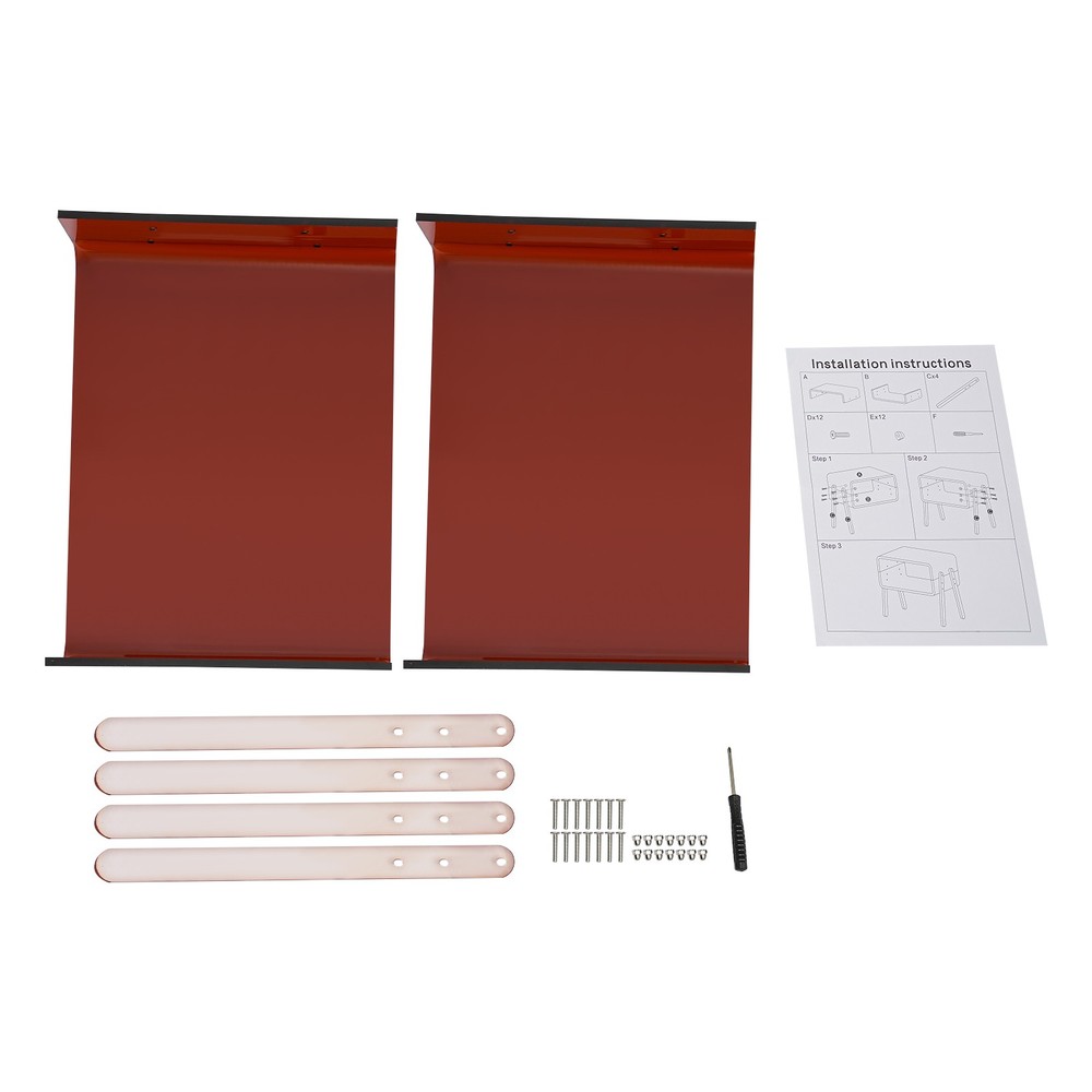 Acrylic Decorative End Table, 2-Tier Home Display Nightstand with Open Storage