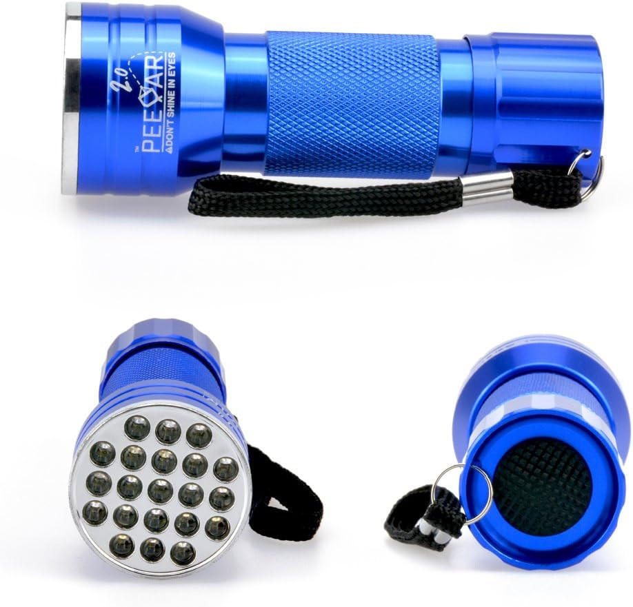 2.0 UV Pet Urine Detector Black Light LED Flashlight + Cat & Dog Behavior Guide.