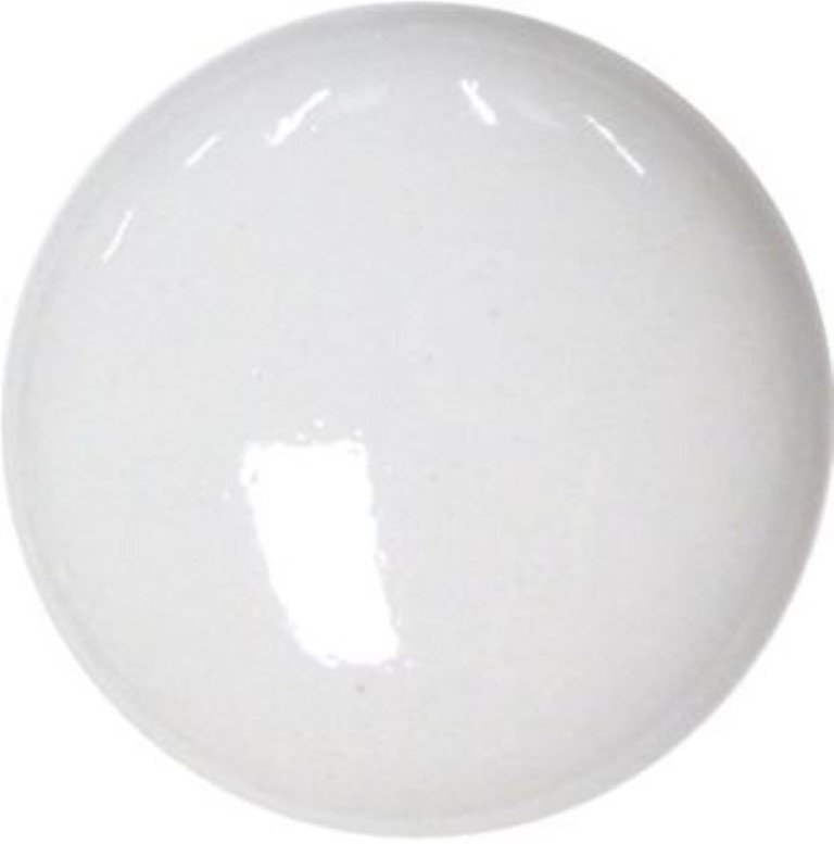 1-1/2" White Porcelain Round Knob (solid top - hidden screw) handle pull drawer