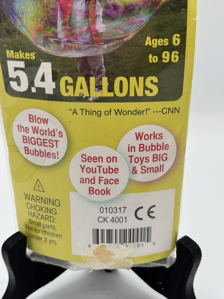 Vintage Bubble Thing Bubble Mix Makes 5.4 Gallons New In Package