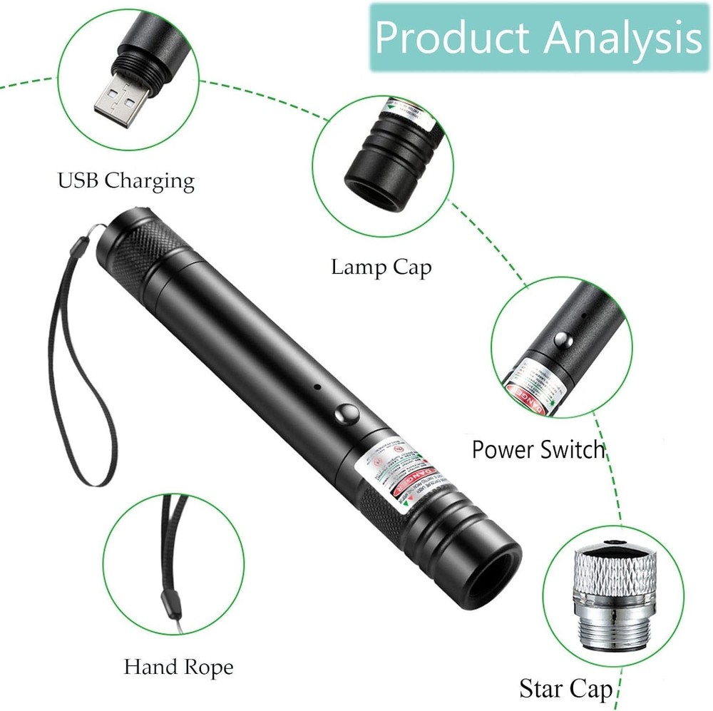Long-Range Green Laser Pointer – Safe & Lightweight for Camping & Presentations