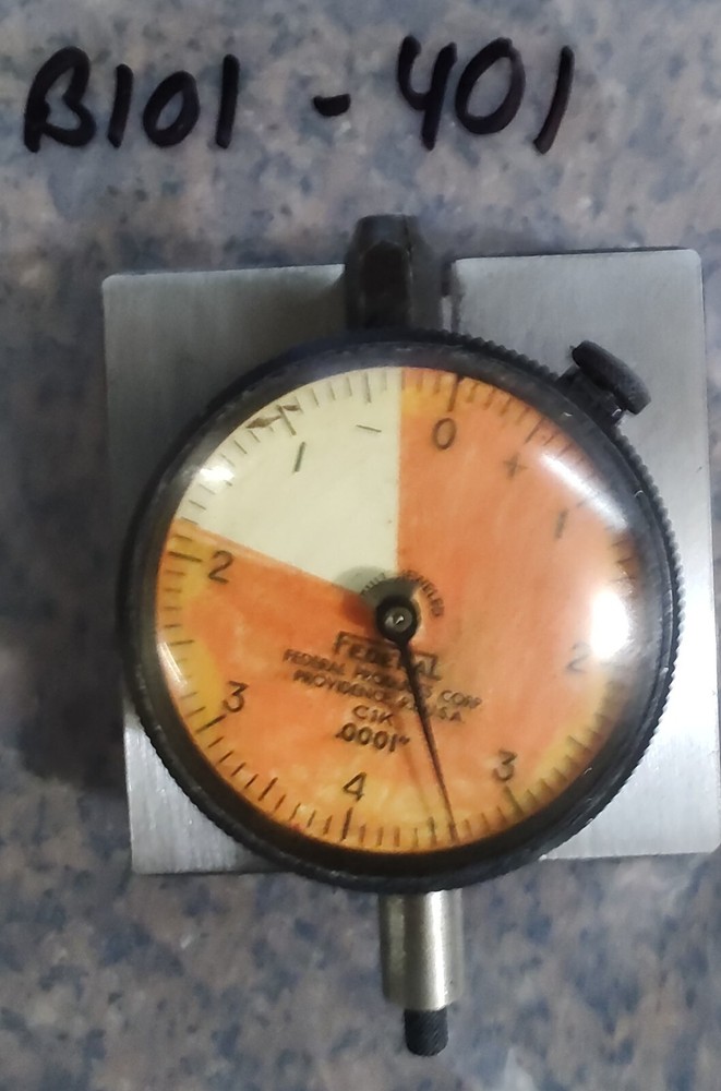 🗽FEDERAL C1K DROP INDICATOR MOUNTED TO TOOLMAKER BUILT HARDENED 3" X 3" BASE