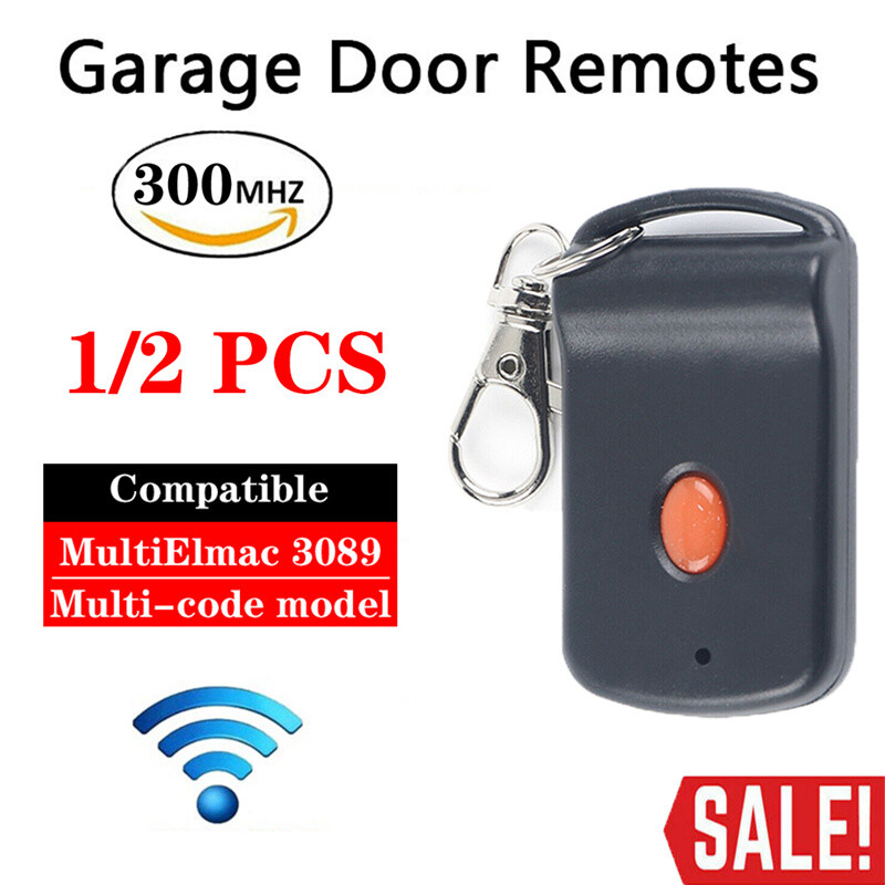 2PC Remote Control Garage Door Gate Opener Transmitter 10 Digit Pins Code 300MHz