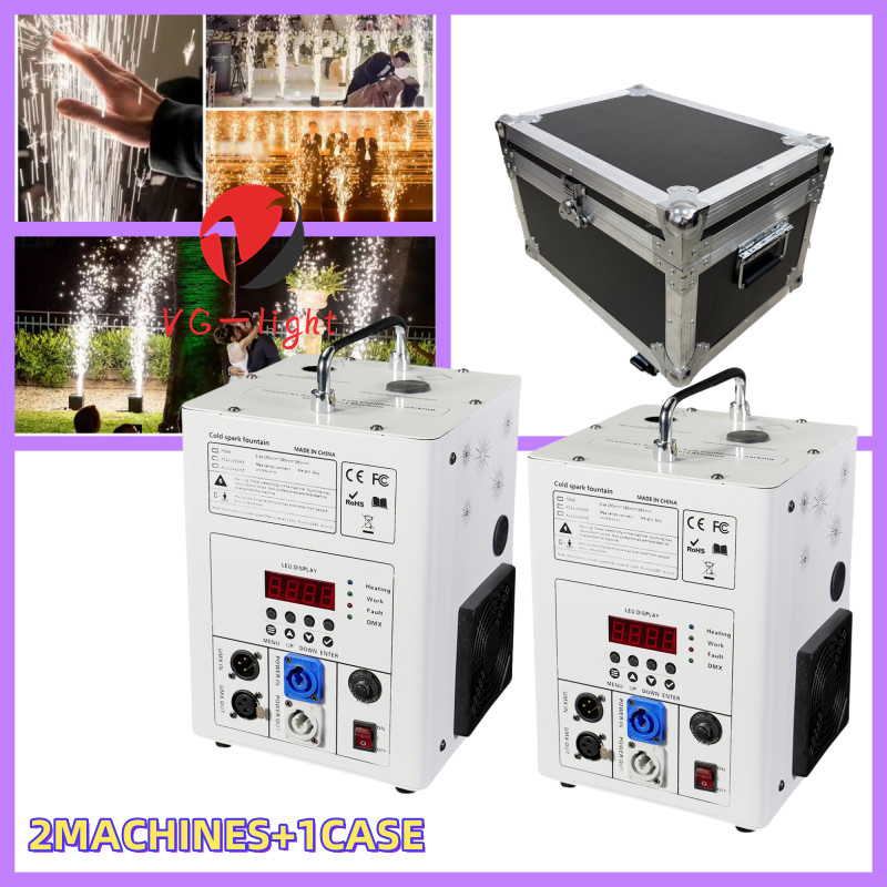 2PCS 750W Cold Spark Machine Stage Effect DMX Firework Machine DJ Club Wedding