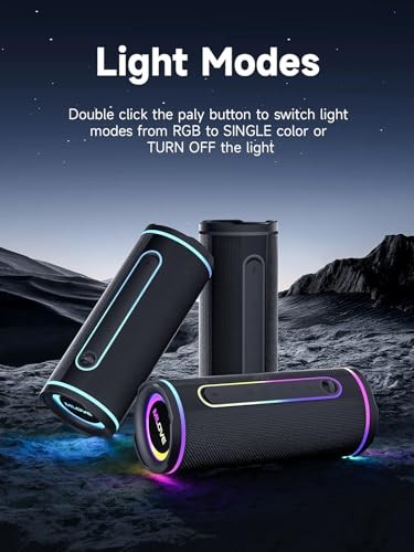 E80 Speakers Bluetooth Wireless, Portable Bluetooth Speaker with Aux Black