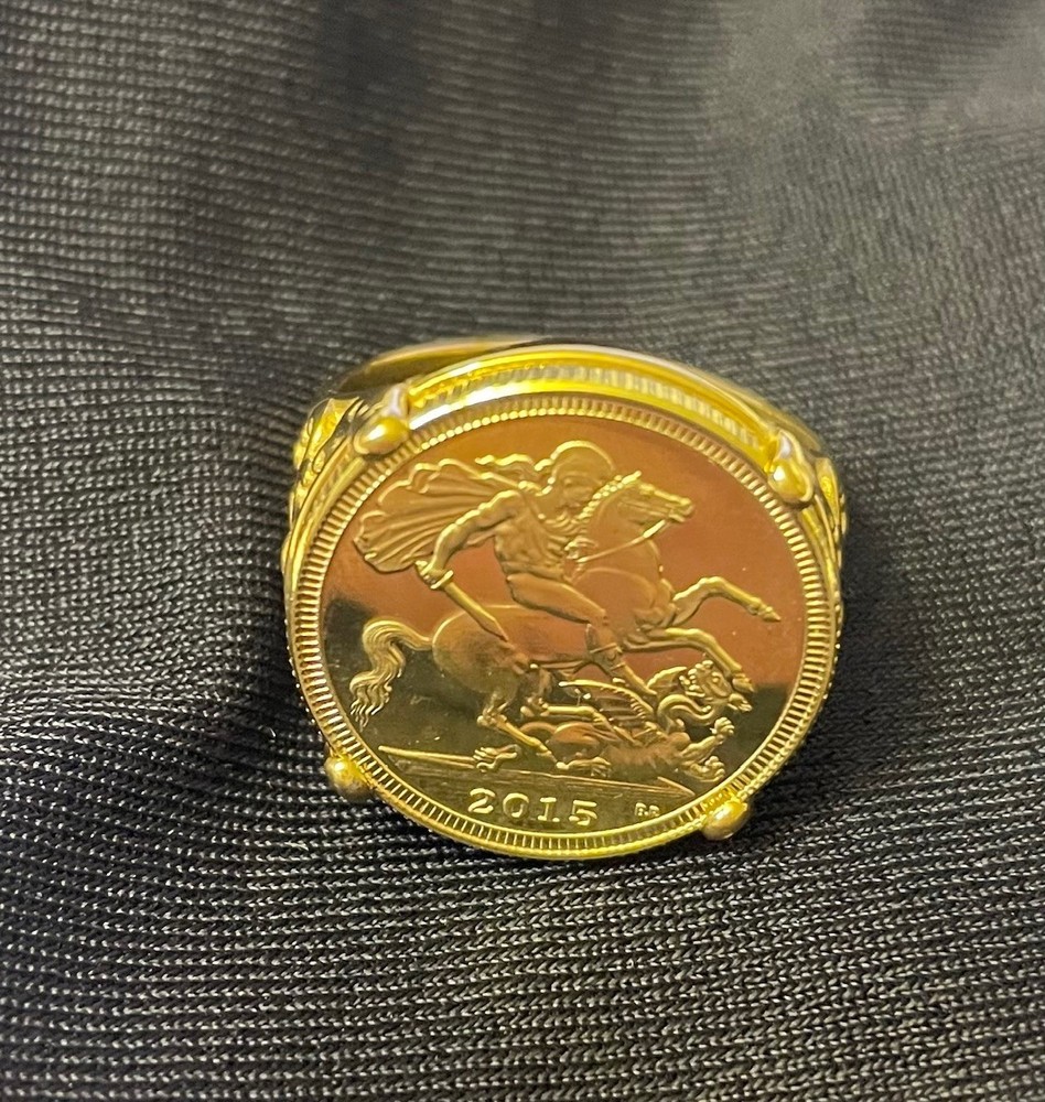replica Gold Plated Sovereign Ring