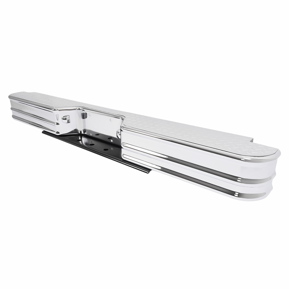 Chrome Steel Diamondstep Universal Rear Step Bumper Assembly For Silverado 1500
