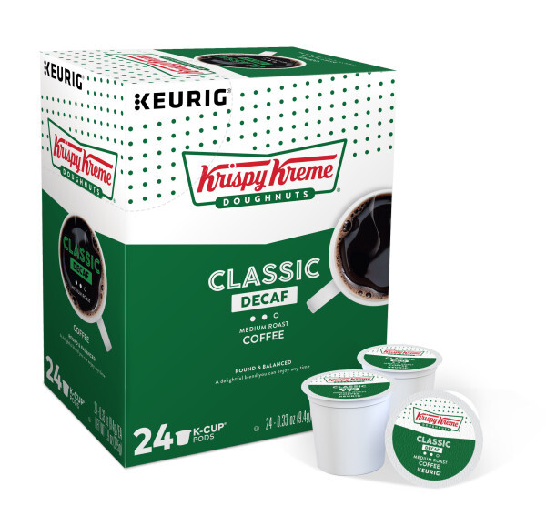 Krispy Kreme Classic Decaf Coffee, Keurig K-Cup Pod, Medium Roast, 72 Count