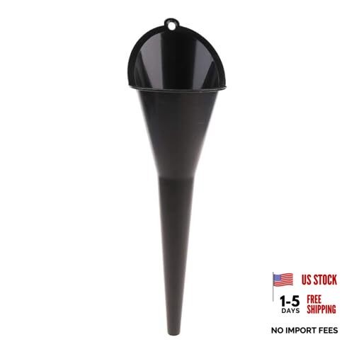 1Pc Black Multi-Function Auto Engine Oil Petrol Change Funnel Long Plastic