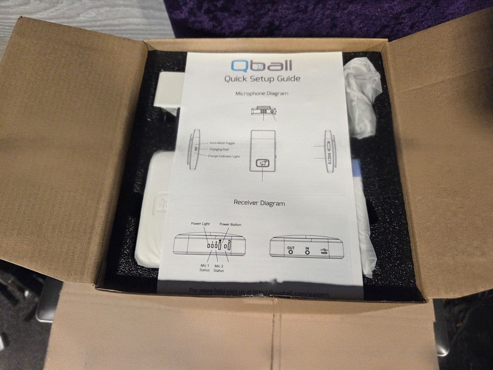 QBall Throwable Smart Wireless Microphone System Blue Foam Q Ball