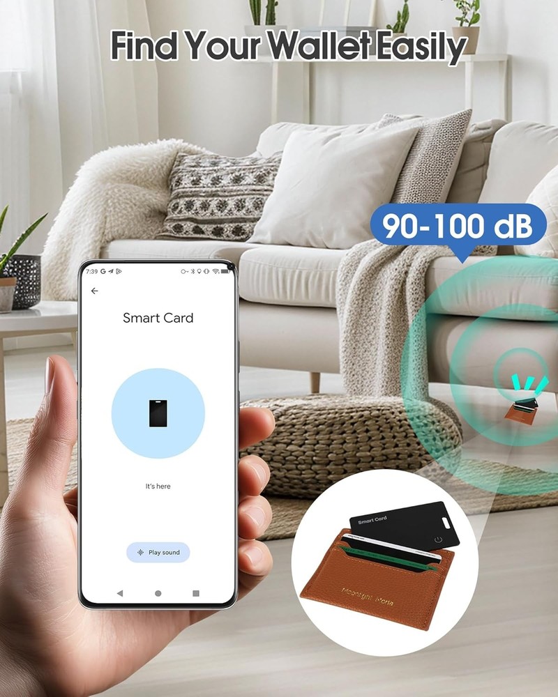 Wallet Tracker Card for Android Rechargeable Smart GPS Finder Thin IP68 Waterpro