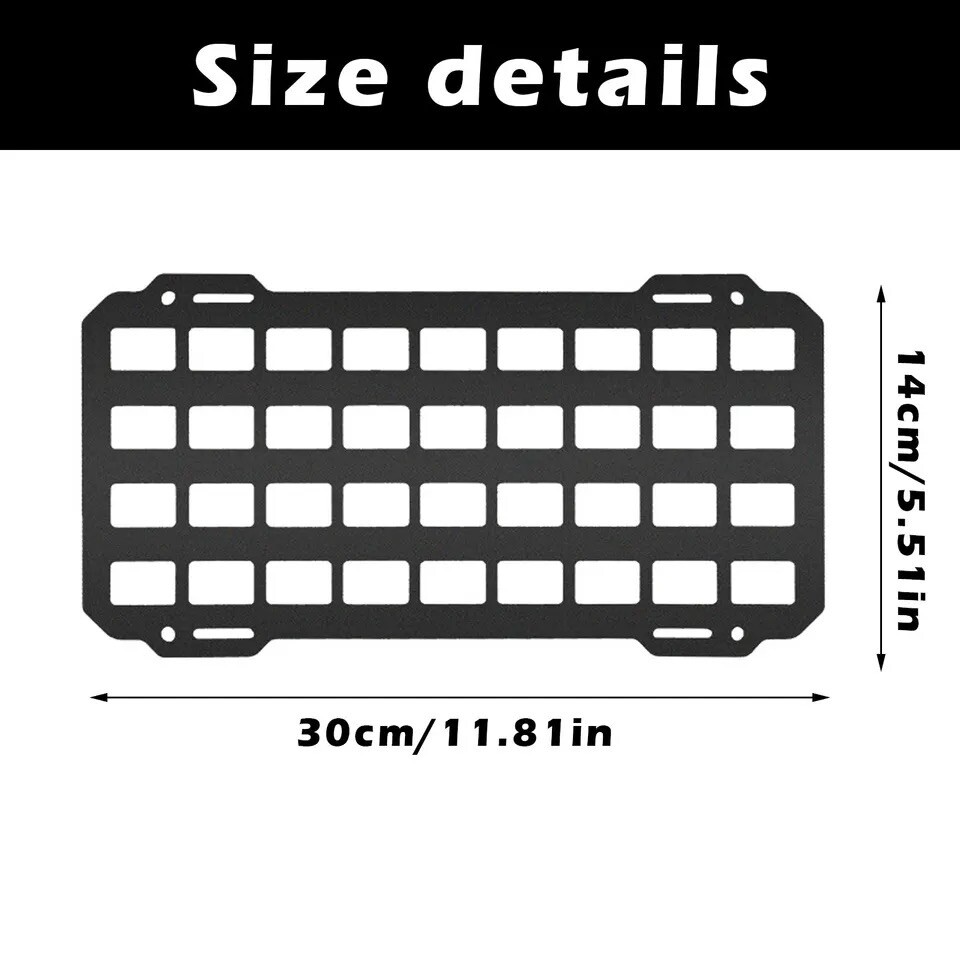Tactical Sun Visor Organizer Molle Panel for Vehicle Visor Cover