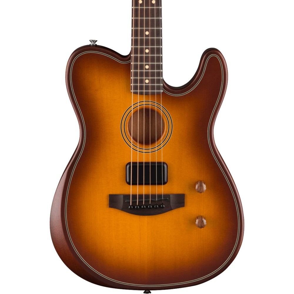Fender Acoustasonic Standard Telecaster A/E Guitar Solid Spruce Top, Honey Burst