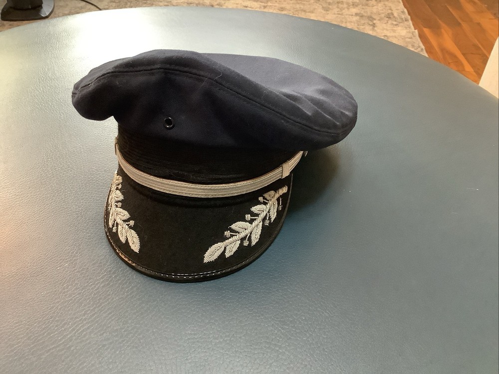 Bancroft Military Cap Size 6 3/4 Blue With Silver Leaf-GREAT!