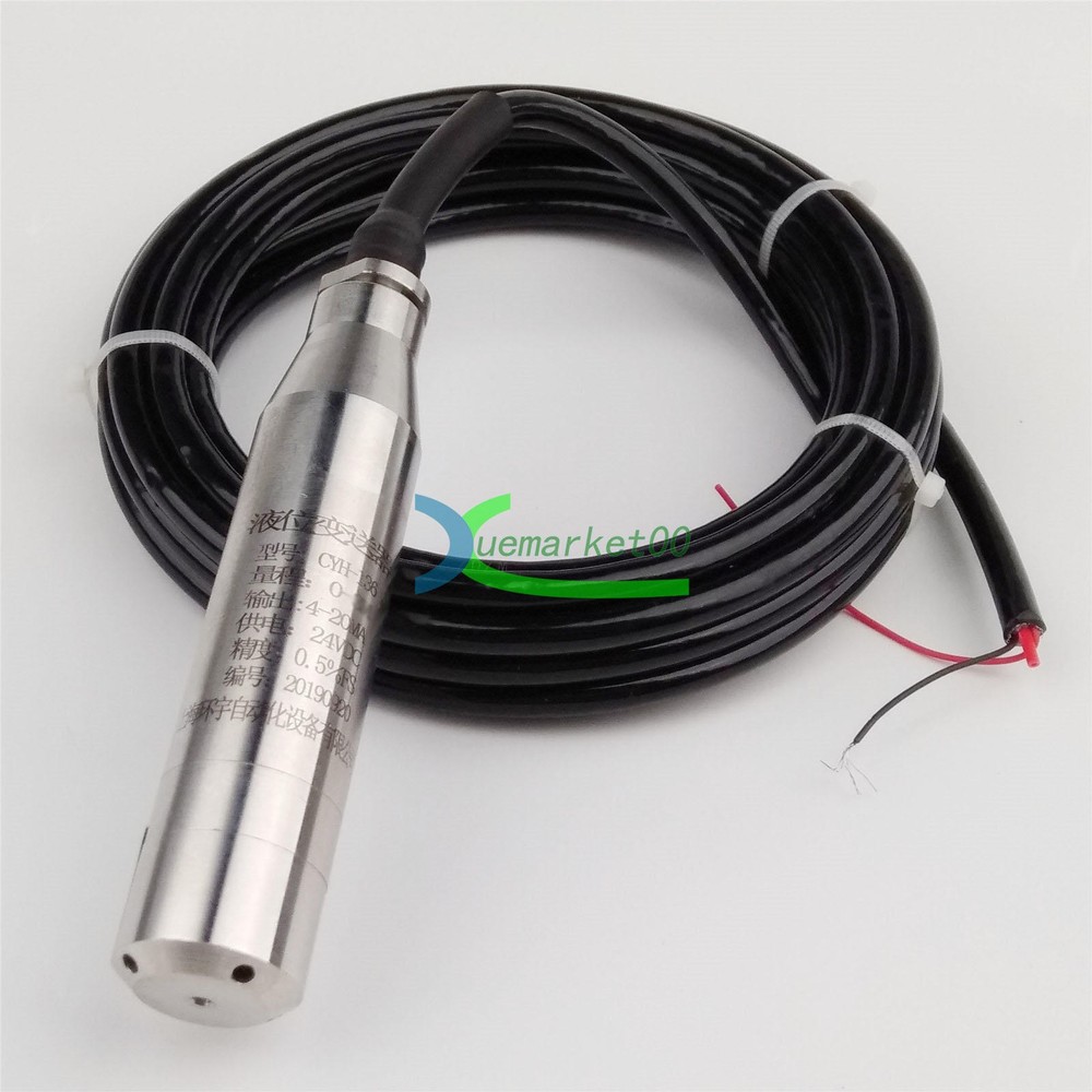 4-20MA 1.0m Range Water Level Transmitter Liquid Level Transducer Sensor