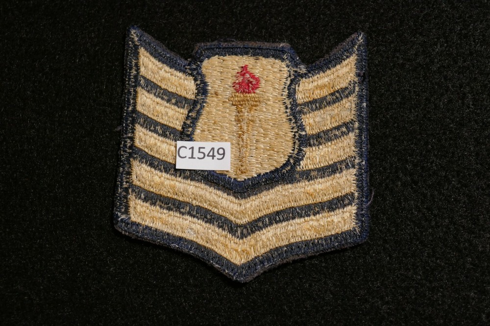 Korea War US Air Force JROTC Rate Technical Sergeant Rank Insignia Patch Pair