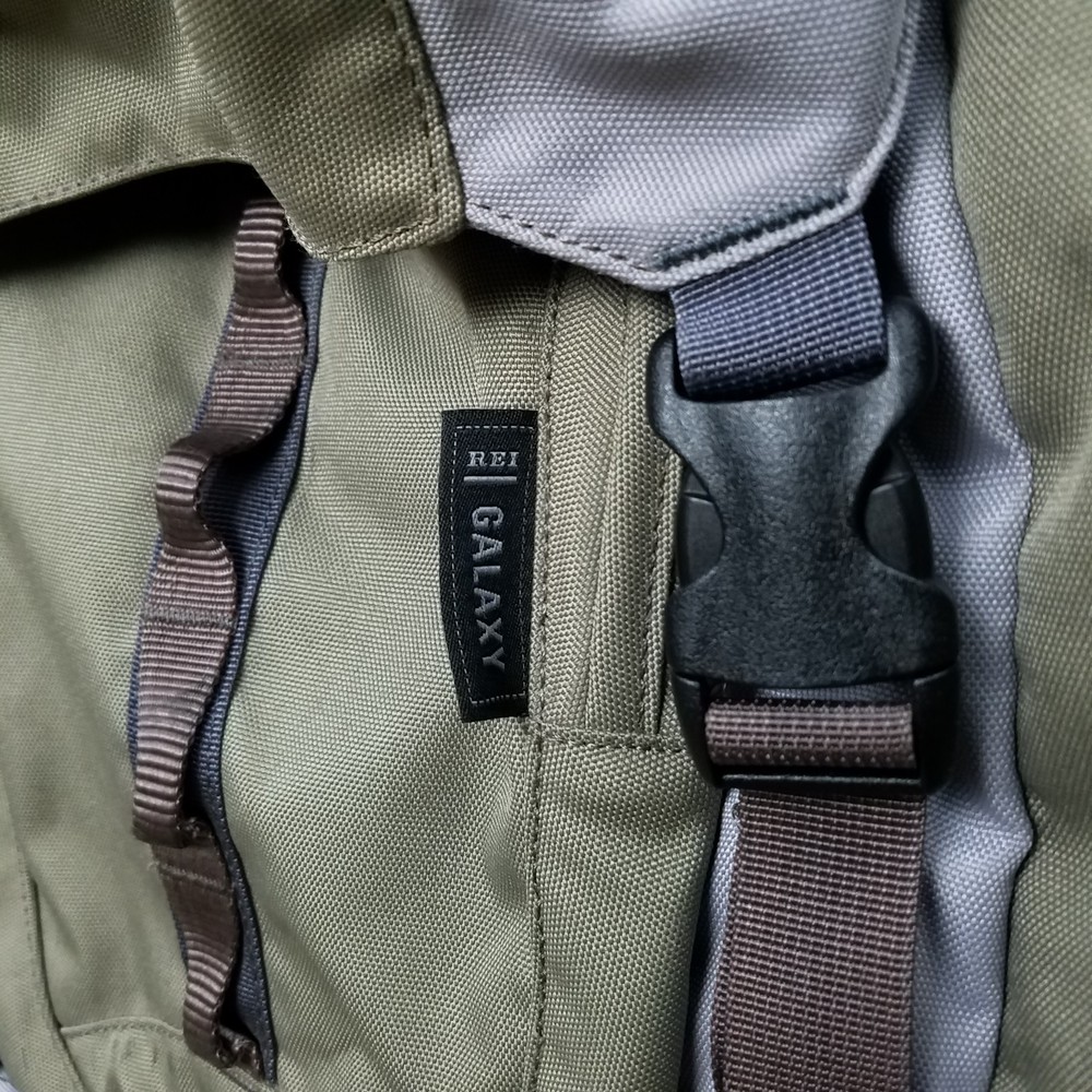 REI Galaxy Pack Top Loading Internal Frame 79 liters - Brown / Green / Black