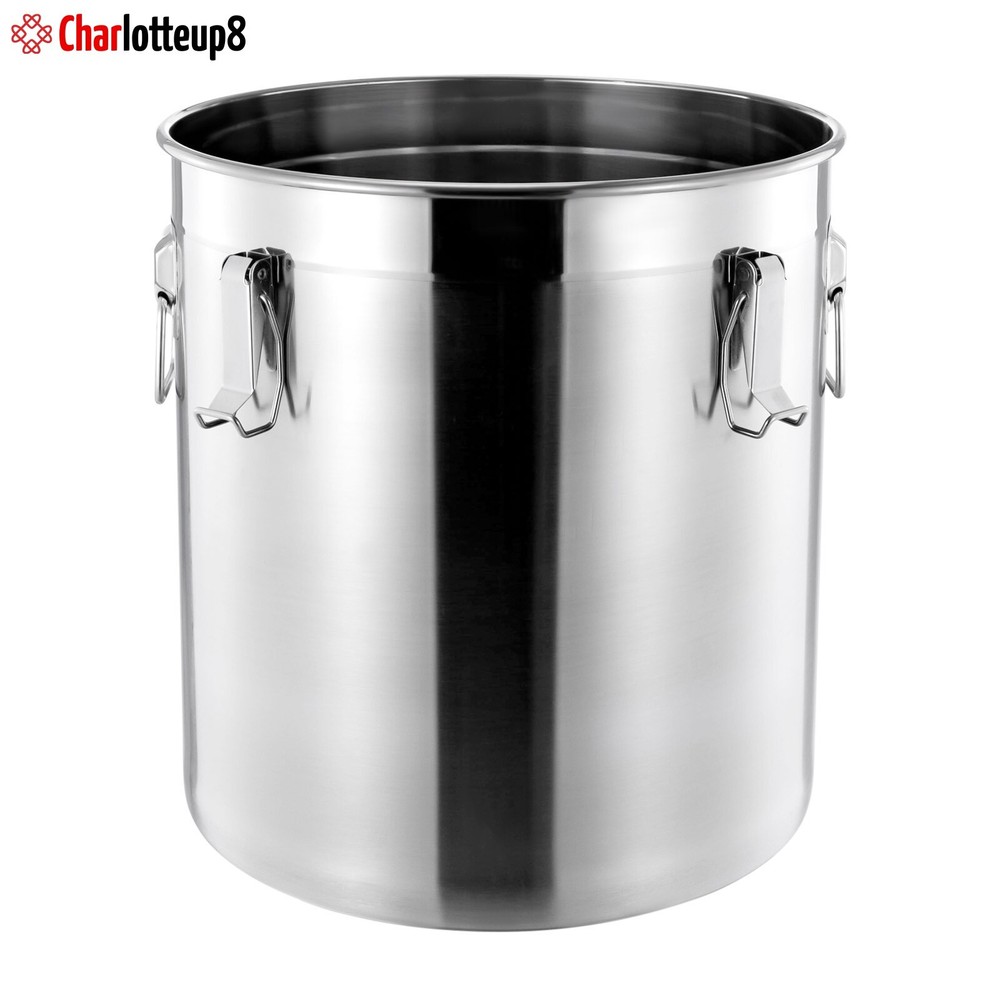 48L Stainless Steel Airtight Container Rice Cereal Grain Container Storage Box