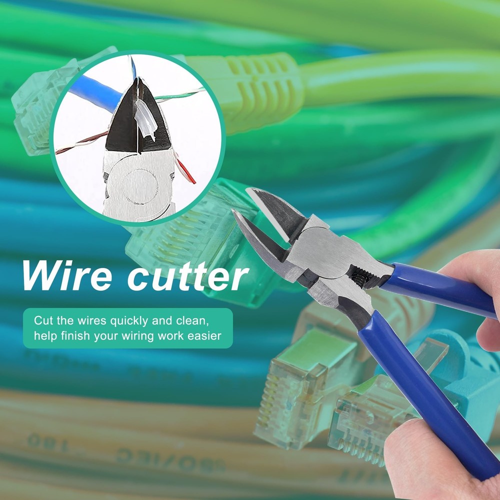 PETECHTOOL RJ45 Crimp Tool Pass Through Ethernet Crimping Tool Kit Cat6 Cat5e...