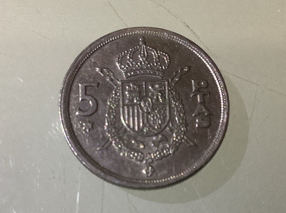 Spain 5 Pesetas 1975 Circulated