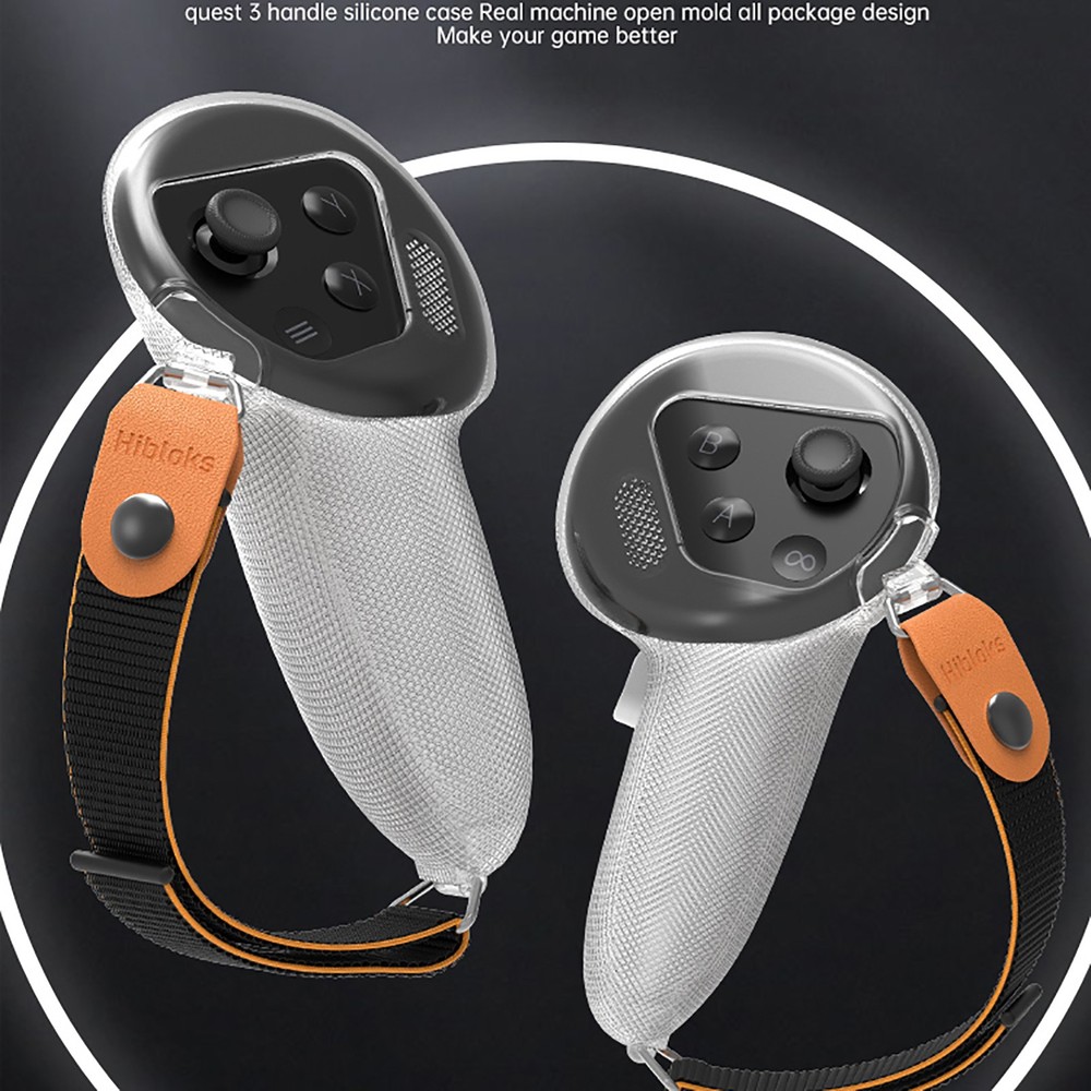 2X For Meta Quest 3 VR Controller Handle Grip Silicone Protective Cover Sleeve