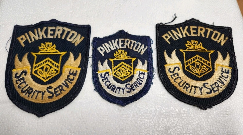 Set Of 3 Pinkerton Security Service Shoulder  Patch