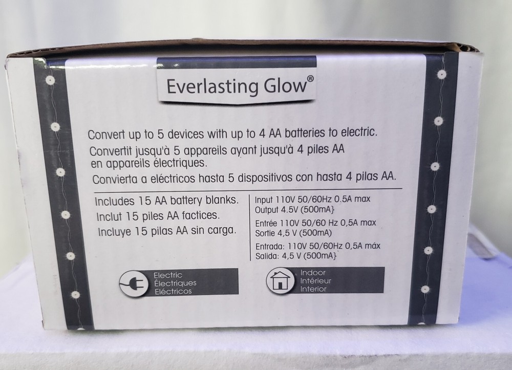 AA Battery converter-multiple devices-Gerson, Everlasting Glow