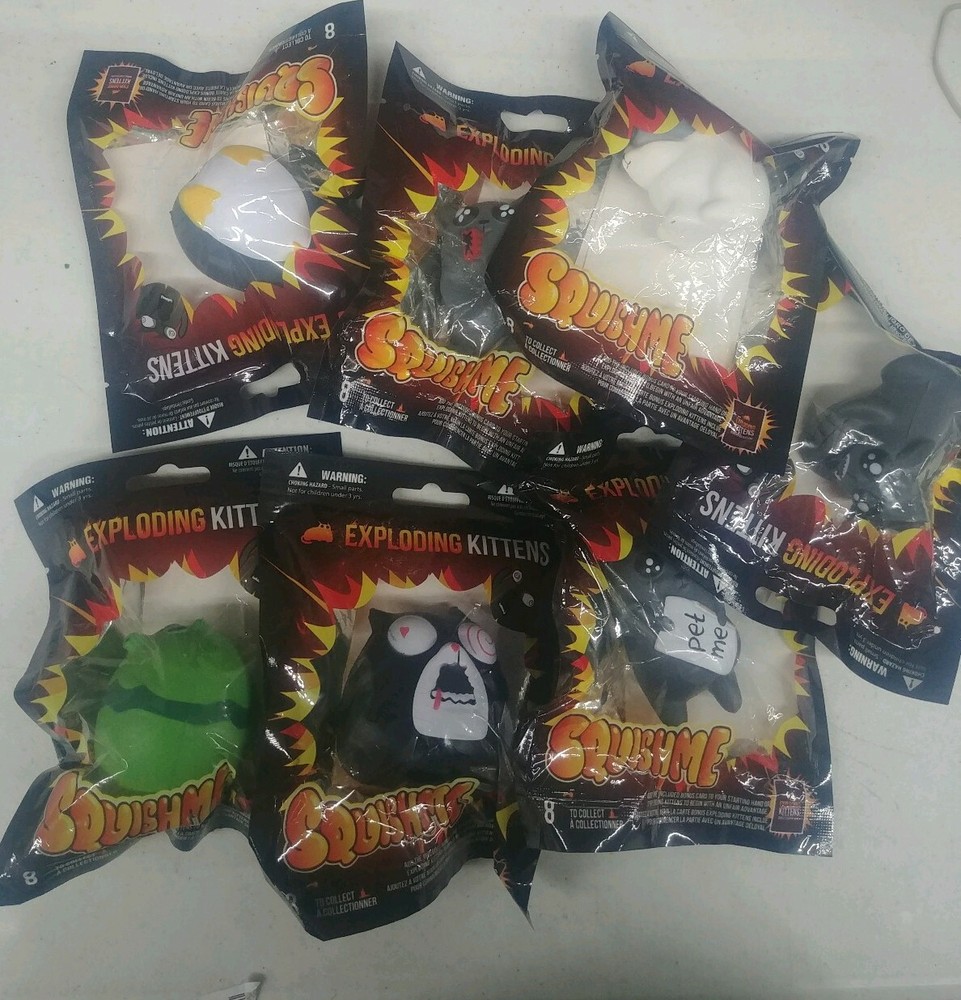 Exploding Kittens, Squishme.  Complete set of 8.    LOT OF 8