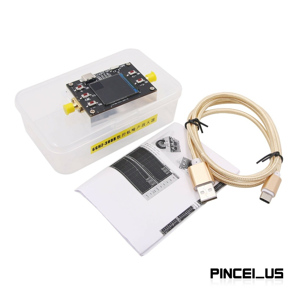 20MHz-6GHz Programmable Gain Amplifier Low Noise 31.75DB Dynamic Range w/ Shell