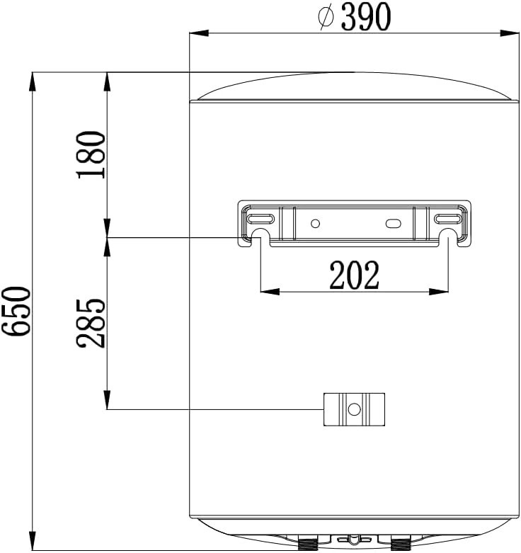 High-Efficiency 20 Gallon Indoor Electric Water Heater with Adjust Thermostat