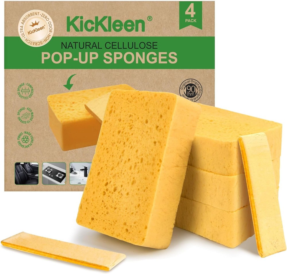 postable Thier -Up Spons - Expanding, Non-Scratch, Plant-Based