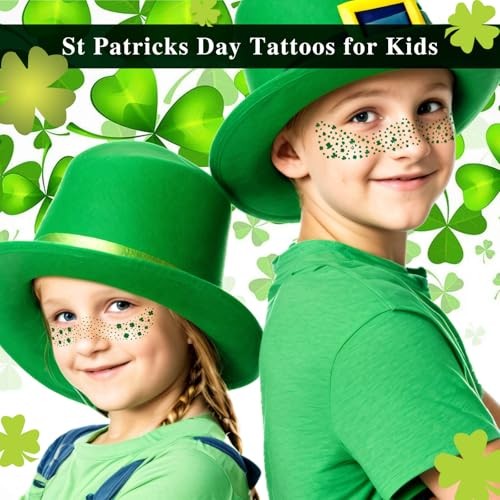 St Patricks Day Accessories,Leaf Face Sticker Costume,St Patricks Day