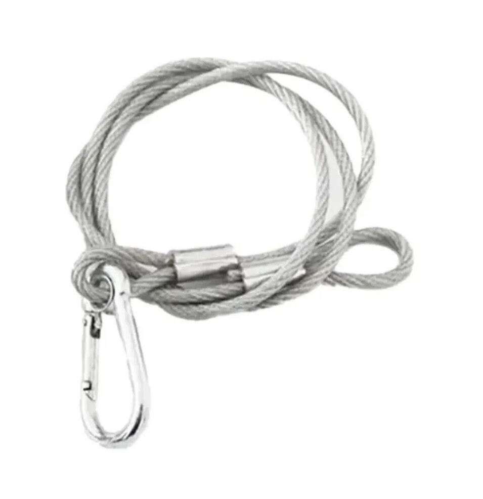 Stage Light Safety Cables 47”, Stainless Steel Security Cable.Multi Use/2PCS