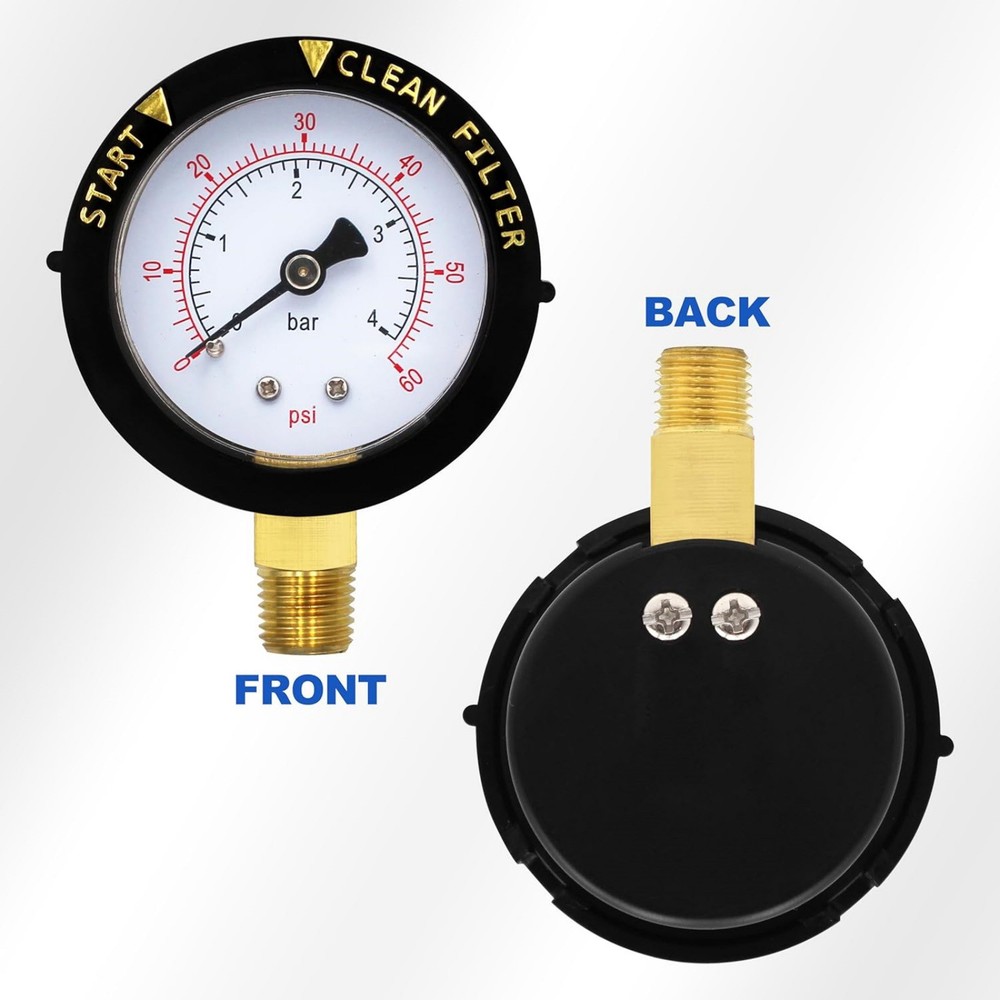 Pool Pressure Gauge 190058 Multiple Pool And For Spa Filter System Compatibility