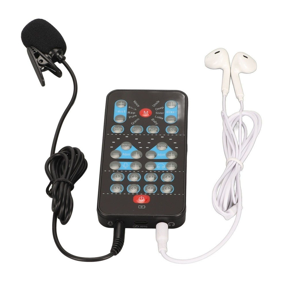 Mini Voice Changer Device Handheld Sound Card 8 Fixed Sound Effects