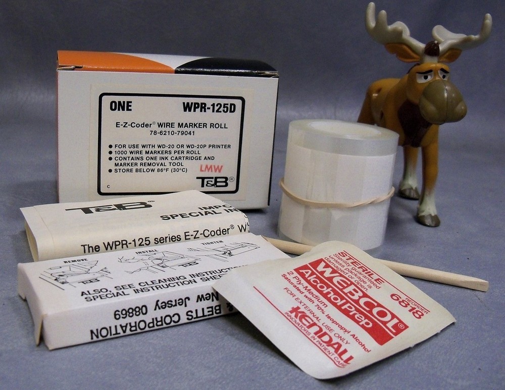 WPR-125D T&B E-Z-Coder Wire Markers Roll of 1000 WPR-125D