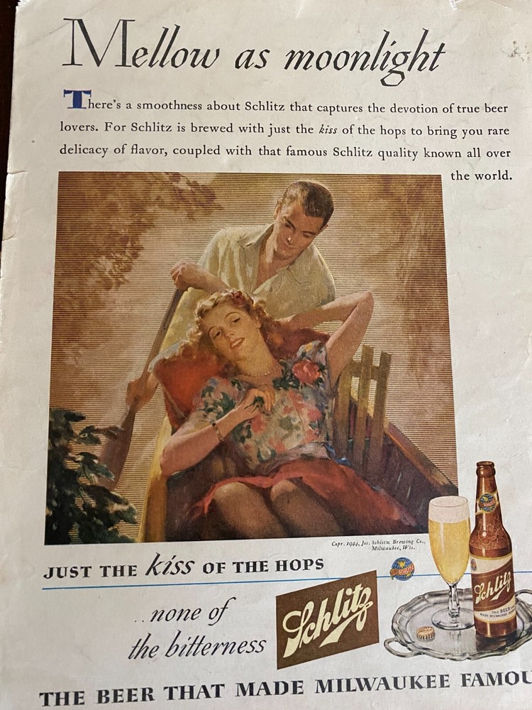 Schlitz Beer, Full Vintage Print Ad