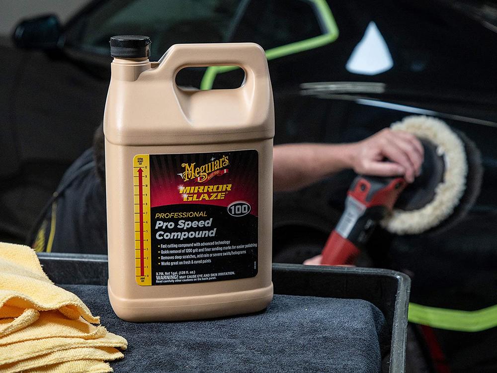 Meguiars M10001 Mirror Glaze Pro Speed Compound - Removes Deep Scratches & 1
