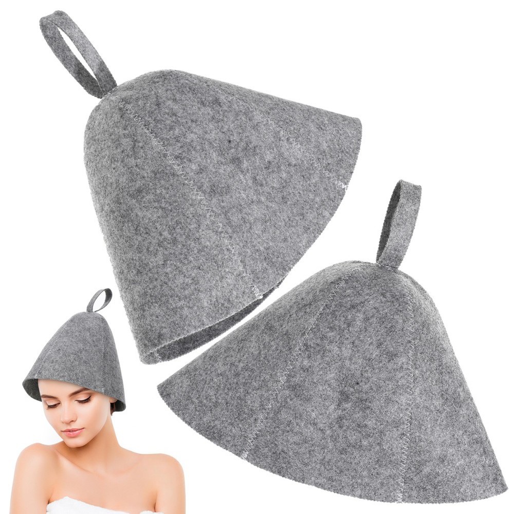 2pcs Reusable Sauna Hat Daily Use Sauna Cap Decorative Comfortable Shower Hat