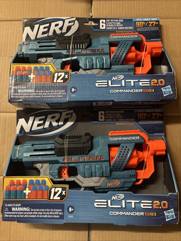 (2 Packs)NERF Elite 2.0 Commander RD-6 Blaster