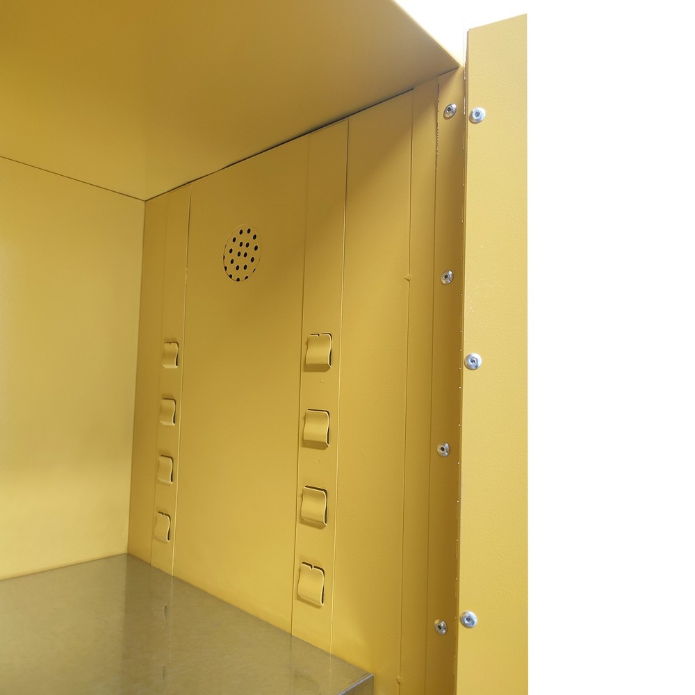 Fireproof Safety Explosion-Proof Box Mobile Battery Charging Cabinet w Socket