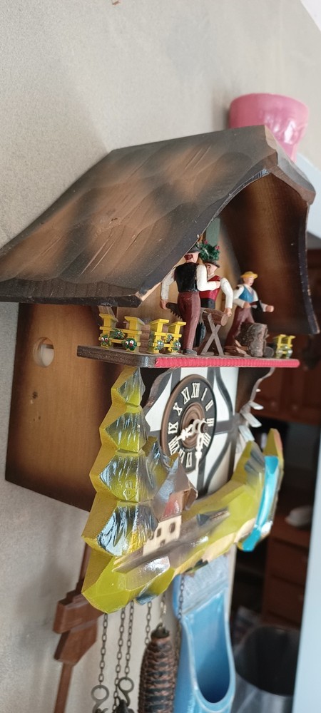 Black Forest West Germany Log splitter cuckoo clock