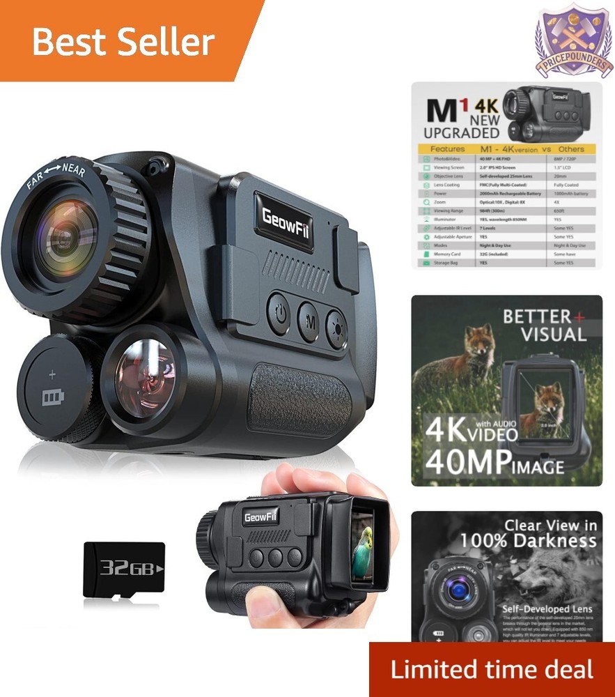Multi-Functional Night Vision Monocular for Hunting, Camping & Wildlife Watching